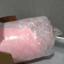 Folding Sofa Bed, Flannel Futon Couch Bed with Pillow and Blanket, Convertible Sleeper Chair for Living Room Bedroom, Pink