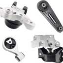Engine Motor Mount Compatible with Nissan 2008-2013 Rogue 2014-2015 Rogue Select AWD 2.5L Replacement for A7370 A7392 A4351 A4352 Set of 4