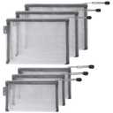 6PCS Purse Organizer Pouches for Inside Purse, Small Mesh Zipper Pouch Bags for Travel and Makeup Accessories (6Pcs Gray)