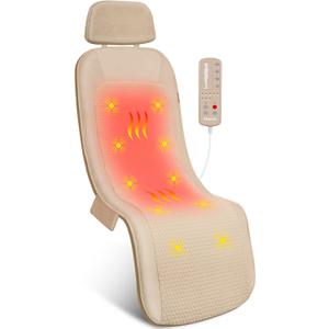 Heycool Massage Mat Full Body, Back Massager with Heat and Vibration for Chair, Massage Chair Pad, 10 Vibration Motors & 2 Heating Levels, Foldable, Gifts