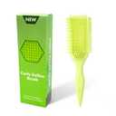 Curl Brush,Curl Defining Brush,Curly Hair Brush,for Shaping Curls, Waves & Coils, Reduces Frizz and Pulling, Ideal for All Hairstyles (Green)