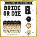 Bride Or Die Bachelorette Party Decorations Bridal Shower Decorations Bachelor Party Decorations For Men Bachelorette Party Supplies Black Gold Bachelorette Decorations For Party Bride To Be Balloons