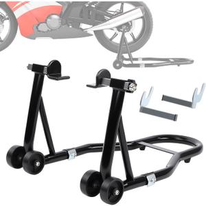 Motorcycle Rear Wheel Stand,882lbs/400kg Load Capacity Lift with U + L Fork Swingarm Spool, Heavy Duty Rear Wheel Stand Motorcycle Lift Jack Stand, Fit for Suzuki Yamaha Honda Kawasaki, Black