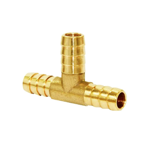 Gasher ID Hose Reduce Barb Tee 3 Way Union Fitting Intersection/Split Brass Water/Fuel/Air Set Of 10
