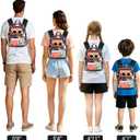 MAY TREE Clear Backpack Stadium Approved, 12x10x6 Inches Small Clear Bag with Padded Straps for Stadium Events, Concert, and Work, Black