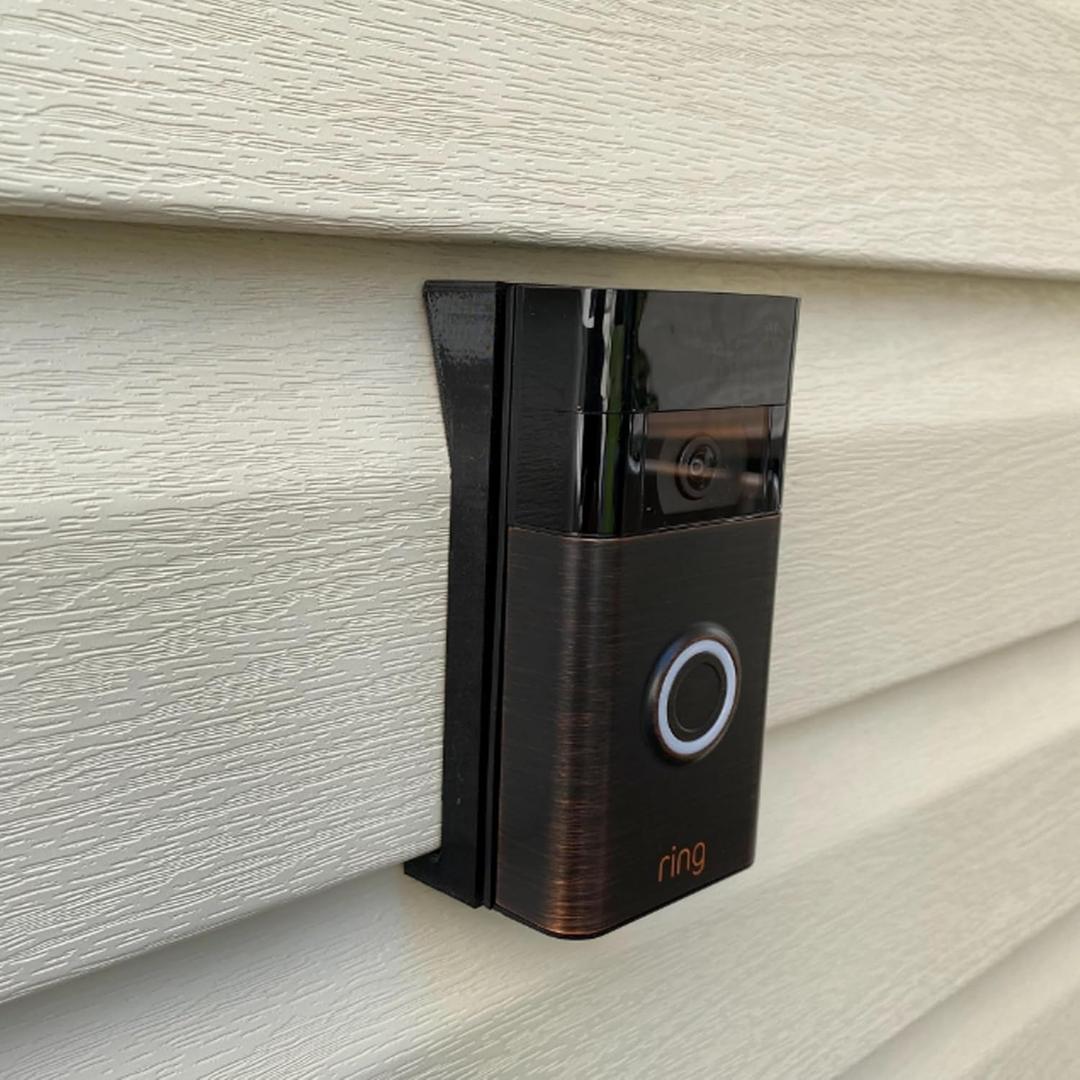 Dutch Lap 5-inch Siding Mounting Bracket Wedge Compatible with Ring Battery Doorbell (Newest Model) & Ring 2nd Gen. 3D Printed UV Resistant