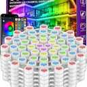 300FT Permanent Outdoor RGB Lights - IP67 Waterproof with Smart App Control Remote, DIY Scene Modes, Music Synchronization, Eaves Light for Garden Decor, Deck, Christmas, Party, Party, Halloween,Roof