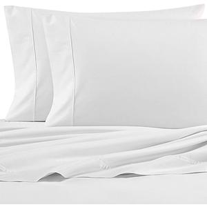 Nautica - King Sheet Set, Cotton Percale Bedding Set, Crisp & Cool, Lightweight & Breathable (White, King)