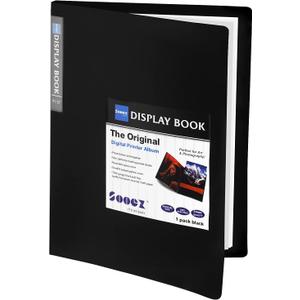 Sooez 30-Pocket Binder with Plastic Sleeves 9x12 (Black), Heavy Duty Art Portfolio Folder with Clear Sheet Protectors, Display 60 Pages, Presentation Book for Artwork, Document Organizer Binder