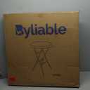 28in Cocktail Table White High Top Folding, Round Portable Bar Height Folding Table with Removable Legs, Indoor Outdoor Banquet for Parties, Commercial, Speech, School (2843 in)