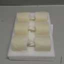 Homemory Flameless Votive Candles with Timer, 2" x 2" Real Wax, 400+Hour Realistic Black Wick Battery Operated Candles, Set of 6 for Wedding, Party and Holiday Decoration (Battery Included)