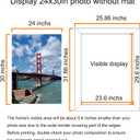 LUCKYLIFE 24x30 Picture Frame, Wall Hanging Poster Frames, Display Pictures 24 x 30 without Mat, Pack of 2, Black