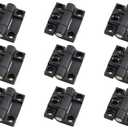 9PCS Adjustable Torque Hinge 43mmx36mm Black Plastic 4 Countersunk Holes Adjustable Position Control Hinges Door Hinges