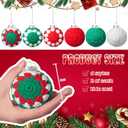 Suncalla 12 Pcs Christmas Balls Ornaments Crochet Ornaments 2.36 inches Knitted Xmas Balls Red and Green Handmade Crochet Hanging Tree Decor for Holiday Party Decoration