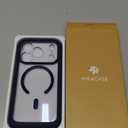 Miracase Magnetic for iPhone 17 Pro Case 6.3" [Compatible with MagSafe] Full-Body Phone Case with Built-in Glass Screen Protector & Camera Control,Drop Proof iPhone 17 Pro Cover, Dark Blue