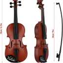 Kisangel Adjustable Violin Toy for Kids, 16.5inch Plastic Beginner Violin Plaything with 4 Strings and Bow, Musical Instrument Toy for Early Learning Decor