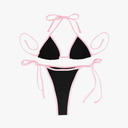 Bikini Set for Women, V Neck & Low Rise Swimsuits Adjustable & Self-Tied Beach Bathing Suits Swimwear U-Y-3N XS