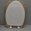 Bemis Ashland Modern Wood Toilet Seat with Decorative Edge, Slow Close, Secure Hinges, Made in USA, Elongated, White