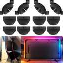 Upgraded Brackets Set Fit for Philips Hue Play Gradient Light Strip, Compatible with 55" 65" 75" Hue TV Lightstrip, Light Strip Brackets Kit, LED Light Strip Mounting Clips Kit W/Strong 3M Adhesive