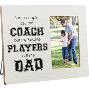Coach Dad Gifts for Father Picture Frame from Daughter Son, 4x6 Inch Photo