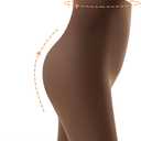 JOYNE Women's 80D Soft Opaque Tights Solid Color Pantyhose High Waist Footed Pantyhose (Coffee 1 Pairs))