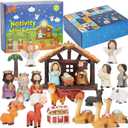Nativity Advent Calendar 2025 Kids - Nativity Scene Story Gifts for Toddlers 24 Days Xmas Count Down Box, Christian Religious Christmas Countdown Calendar Surprises Gifts for Children (Figurine Set)