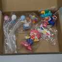 Vibrant Circus Theme Cake Toppers - Clown, Elephant, balloon,and Rabbit Birthday Cake Decorations, Carnival,Celebration Cakes Topper