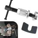 Car Brake Piston Rewind Tool, Rust-proof Disc Caliper Adjustment Kit, Car Rear Brake Pad Wind Back Right Handle Tool Set, Universal Piston Wind Back Replacement Accessory (Silver)