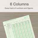 Adams Analysis Pad, 8 1/2" x 11", 100 Pages (50 Sheets), 6 Columns, Green