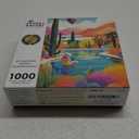 Cross & Glory Jigsaw Puzzles 1000 Pieces - Blossoming Desert: Poolside Paradise - 1000 Piece Landscape Puzzles for Adults | Vibrant Colors | Desert Cactus Succulent | 20x27 Inches | Adult Challenge