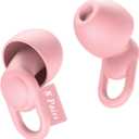 Silicone Reusable Soft Comfortable Earplugs for Sleeping, Flights & Noise Sensitivity - 16 Ear Tips in XS/S/M/L, with 2 Travel Boxes - 33dB Noise Cancelling (Pink)