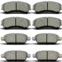 D1161 D1164 Front Rear Ceramic Brake Pads Set Fit For 2006-2012 Ford Fusion, For 2007-2012 Lincoln MKZ, For 2006 Lincoln Zephyr, For 2006-2013 Mazda 6, For 2006-2011 Mercury Milan (4 pcs)