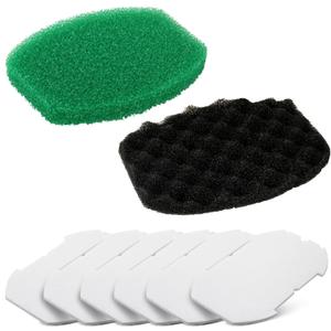 Pond Filter Pads Replacement for Aquagarden Inpond 5 in 1 600 and 6 in 1 900 Gallon Model, Foam Filters Sponge Set and Polymer Wool Pad for Outdoor Ponds Pump Filtration Maintenance Kit (Large, 8PCS)