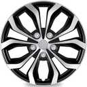 TangMiGe 4-Pack Universal Hubcaps Wheel Covers Replacement R14, Steel Wheel Rim Cover for Most Cars Trucks Sedans SUV, 14" 14 in Hub Caps (Silver+Black Color, 14 inch)