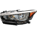 For 2014 2015 2016 2017 InFiniti Q50 LED Projector Headlight Headlamp Assembly w/o AFS Replacement Left Driver Side Black Housing