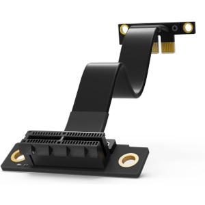 Dual 90Degree Right Angle PCIe 3.0 x1 Extension Cable High Speed PCI Express Gen 3 1x to x1 Riser Extender 10cm