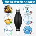 BBTO 4 Pieces Black Primer Bulb Rubber Fuel Pump Transfer Vacuum Fuel Primer Bulb Marine Gas Siphon Hand Pump Outboard Line for Petrol Marine Boat Accessories(1/4'' 6 mm)