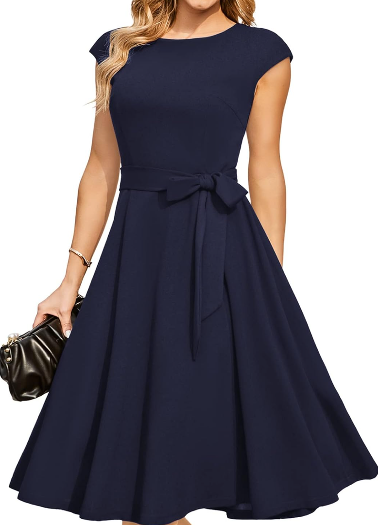 DRESSTELLS Women's Cocktail Dresses, Formal Wedding Guest Church Modest Graduation Party Prom Dress 2025 XXL