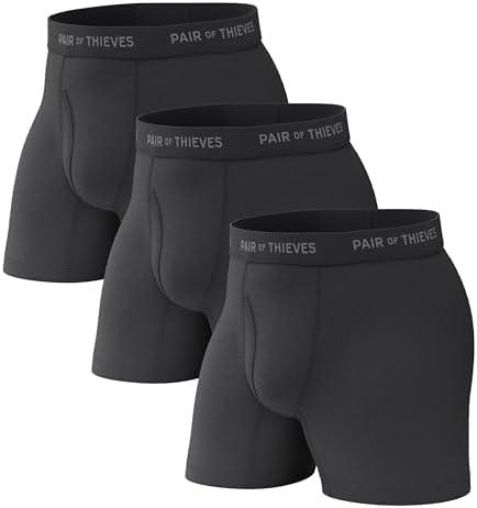 Pair of Thieves Super Fit Men's Boxer Briefs – Soft, Breathable, Quick-Dry Underwear with 4-Way Stretch (2 & 3 Pack) XL