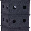 4-Tier Indoor Cat ApartmentCozy Pet Cat Bed, Hideaway, and Sturdy Cat Castle for Multiple and Large Cats (21.8''21.8''49'')
