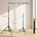 Godox SN304 Studio Light Stand 190cm Adjustable Tripod Heavy Duty Light Stand Lighting Tripod with 1/4" Screw for Strobe Light/Webcams/Cameras/Softbox