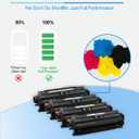 MasaiMara 654X 654A CF330X CF331A CF332A CF333A Compatible Toner Cartridges Replacement for HP Color LaserJet Enterprise M651 M651n M651dn M651xh Printer (Black Cyan Magenta Yellow, 4-Pack)