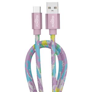 LIQUIPEL Powertek Type C Charger Cable, 6ft Fast Charging USB C Cord, Adapter for Car, Galaxy, Android, Note, MacBook, Nintendo, PlayStation, Chromebook, Pixel, Tie Dye (Rainbow)