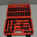 LLNDEI 1/4Drive Impact Socket Set, 52 PCS Mechanic Tool Set with 72-Tooth Ratchet & Adapter, CR-V, Metric and SAE Sockets Storage Kit for Household Automotive Repair DIY Project