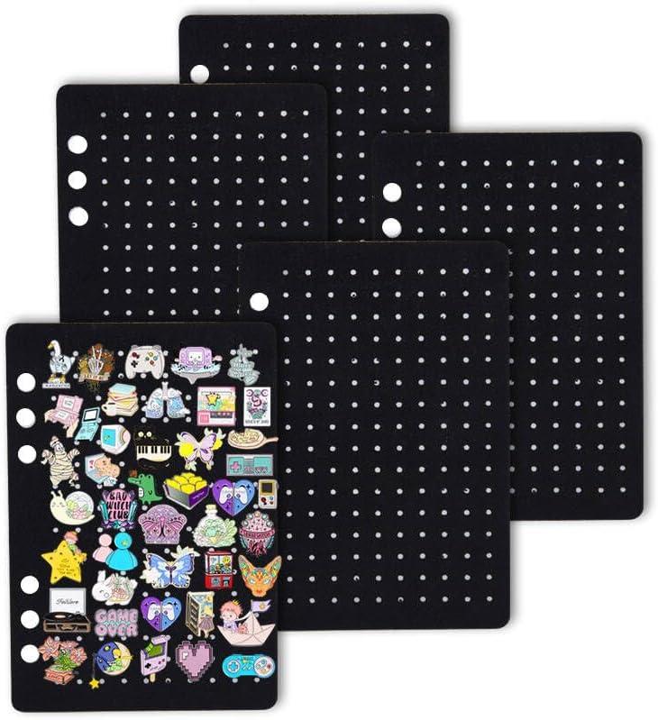 A5 Enamel Pin Display Pages,Creative Pin Collection with 5 Flip-Pages,Designed to Easily Trade & Display Enamel Pins (Pins Not Included)