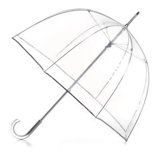 Totes Signature Clear Bubble, Rain & Windproof Umbrella - Perfect for Weddings, Travel and Outdoor Events - Curved Handle with Deluxe Finish, in Transparent or Colorful Design Options