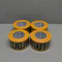 4 Pack Oleitodh Yellow Caution Tape Bulk Pack, 3in x 6000ft, Waterproof Safety Tape Roll for Construction, Hazardous Areas, Halloween Decor