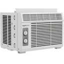 Amazon Basics 5000-BTU Window Air Conditioner with Quiet Operation, Up to 150 Sqf, Cool and Fan Functions, Washable Filter, Adjustable Window Kit, Intuitive Mechanical Controls, for Small Room, White