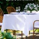 Pureegg Rectangle Table Cloth 60" x 102"  Durable Polyester Tablecloth Offers Reusable & Washable Protection, Ideal for Outdoor Party, Picnic, Wedding, Banquet and Birthday, 2 Pack, White