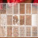 Stencils for Crafts Reusable Texture Stencils for Painting Background Stencil Drawing Templates for Wood Canvas Furniture Scrapbooking